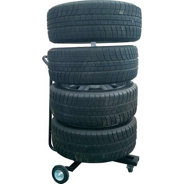 CAR ALLOY 4 WHEEL MOBILE TYRE STORAGE TREE/STAND TROLLEY WINTER/SUMMER